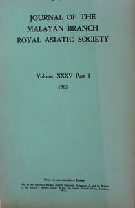 Journal Volume XXXV Part 1 1962 - Royal Asiatic Society