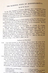 The Sudhana Poem of Rddhiprabhava - HW Bailey