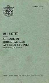 Bulletin of The School of Oriental and African Studies XXXIII Part 2 (1970)