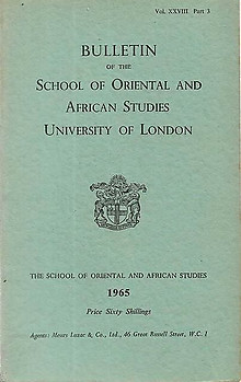 Bulletin of The School of Oriental and African Studies XXVIII Part 3 (1965)