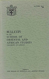 Bulletin of The School of Oriental and African Studies XLVIII Part 3 (1985)