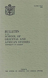 Bulletin of The School of Oriental and African Studies XLII Part 3 (1979)