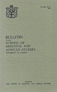 Bulletin of The School of Oriental and African Studies XLII Part 3 (1979)