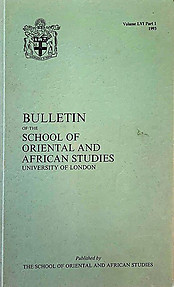 Bulletin of The School of Oriental and African Studies LVI Part 1 (1993)