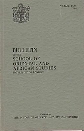 Bulletin of The School of Oriental and African Studies XLVII Part 3 (1984)