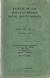 The Cambridge University Expedition to the North-Eastern Malay States and to Upper Perak, 1899 -1900 - WW Skeat & FF Laidlaw